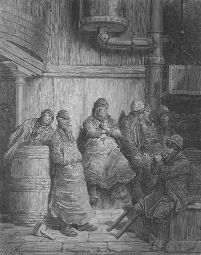 Brewers at Rest by Gustave after Dore